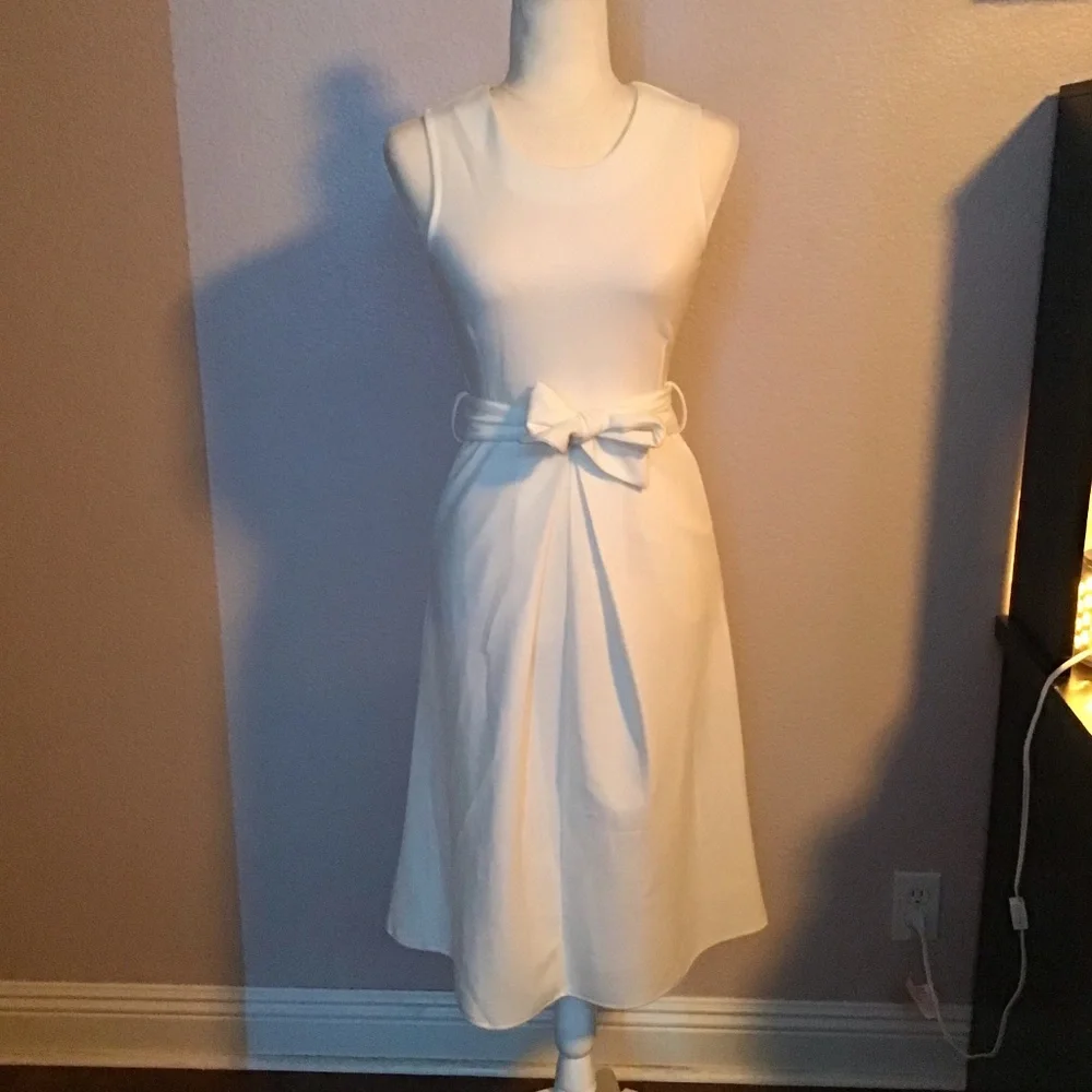 NWOT Elizabeth Crosby Beautiful Belted Tie Waisted Dress - Picture 1 of 5